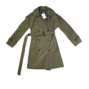 Glassworks London Green Trench Coat